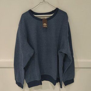 NWT Blake Shelton X Lands' End Men Serious Sweatshirt Blue Size L $80 LE06